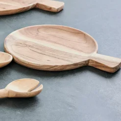 CASA ACACIA CHIC Assiette Avec Manche Naturel