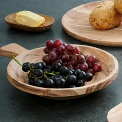 CASA ACACIA CHIC Assiette Creuse Avec Manche Naturel