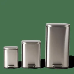 CASA ADELE Poubelle à Pédale 5l Argent