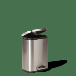 CASA ADELE Poubelle à Pédale 12l Argent