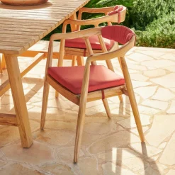 CASA AUGUST Coussin D'assise Rouge