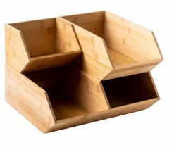 CASA BAMBOO Boîte De Rangement à Fins Herbes Naturel