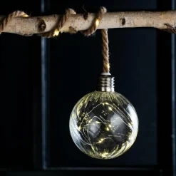 CASA BLOXEM Boule Déco 20 LEDs Transparent