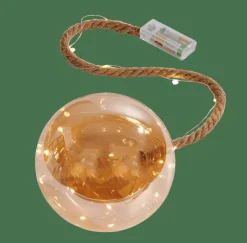 CASA BLOXEM Boule Déco Avec 21 LEDs Doré