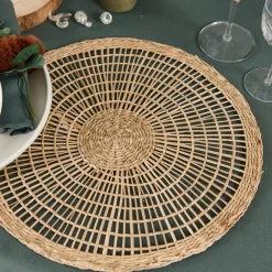 CASA BRAID Rond De Serviette Set De 2 Naturel
