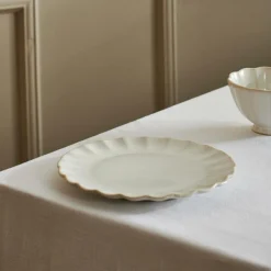 CASA DAHLIA Assiette Blanc