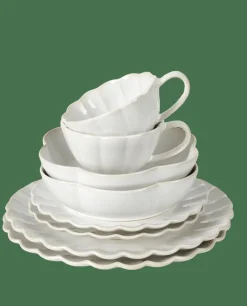 CASA DAHLIA Assiette Blanc
