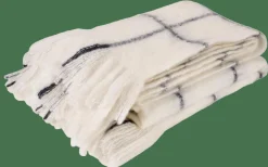 CASA DIAMA Plaid Blanc