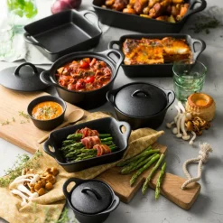 CASA FERO Pot Allant Au Four Avec Couvercle 80 CL Noir