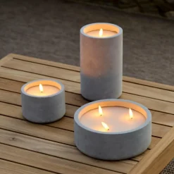 CASA FUEGO Bougie Solaire LED Gris Clair