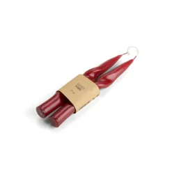 CASA GLOSSY Set De 2 Bougies Rouge Foncé