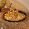 CASA GOLDY Décoratif Cerf Doré