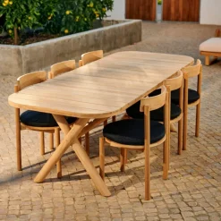CASA JULES Set De Jardin Avec Coussins De Chaise Noir