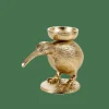 CASA KIWI Support Pour Bougie Chauffe-plat Doré