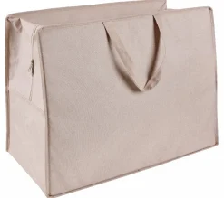 CASA LINOLUX Boîte De Rangement Avec Fermeture éclair Beige