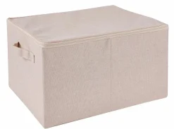 CASA LINOLUX Sac De Rangement XL Avec Fermeture éclair Beige