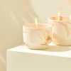 CASA MARBLE Bougie D'extérieur Blanc, Orange
