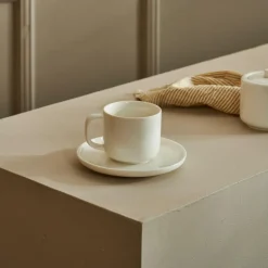 CASA MOON Tasse Et Soucoupe 20 CL Blanc