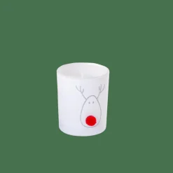 CASA NOSE Bougie Dans Un Verre Blanc, Rouge, Doré