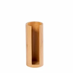 CASA ORGANOO Porte-cotons-tiges Transparent, Naturel