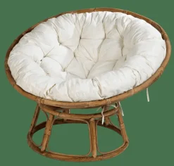 CASA PAPASAN Chaise Lounge Naturel, Blanc Cassé