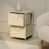 CASA PHARMA Armoire à 2 Tiroirs Sable
