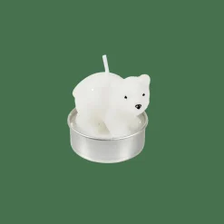 CASA POLA 6 Bougies Chauffe-plat Ours Blanc Blanc