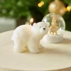 CASA POLA Bougie Ours Blanc Blanc
