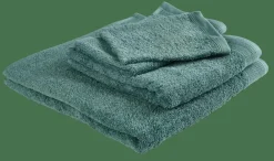 CASA RECYCLE Gants De Toilette Set De 2 Aqua
