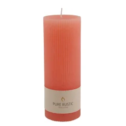 CASA RUSTIC Bougie Côtelée Blanc