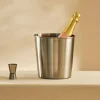 CASA SHAKE & STIR Refroidisseur Vin Mousseux Argent, Inox