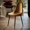 CASA SILKE Chaise De Salle à Manger Caramel
