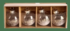 CASA SNOW Porte-noms Set De 4 Transparent