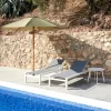 CASA SYDNEY Chaise Longue Set De 2 Blanc