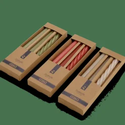 CASA TRIO Set De 3 Bougies Vert