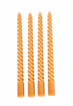 CASA TWIST Bougies Torsadées Set De 4 Vert