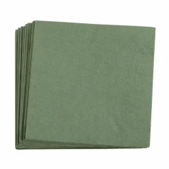 CASA UNI Set De 20 Serviettes Brun