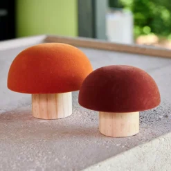 CASA VELVET Champignon Naturel, Bordeaux, Multicolore