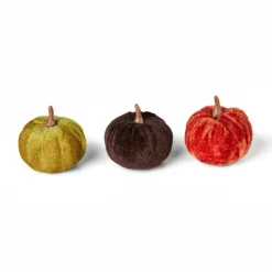 CASA VELVET Citrouille Déco Set De 3 Multicolore