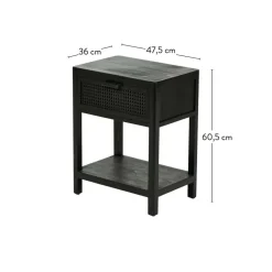 CASA WEBSTER Table De Chevet Noir
