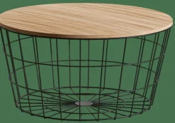 CASA WIRE XL Table D'appoint XL Noir, Naturel