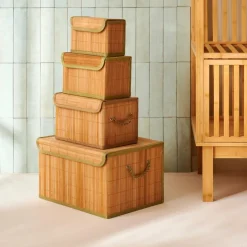 CASA ZEN Boîte De Rangement Avec Anses Naturel